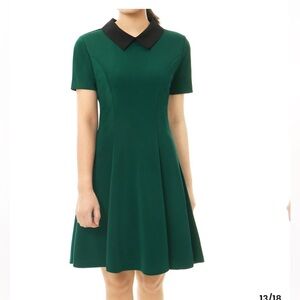 Allegra K • Mini Dress • S • short Sleeve • color neck • polyester • Spring